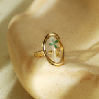 Four Leaf Clover Open Ring