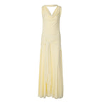 Women's Winter Sexy Backless Gauzy Slim Fit Patchwork Tied Dress
