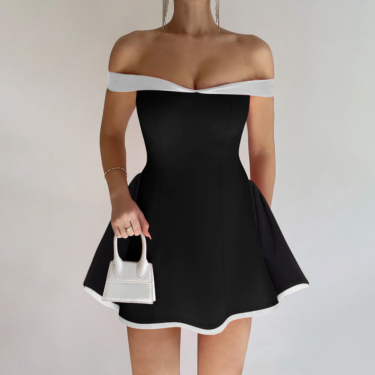 Women's Autumn Winter Sexy Tube Top Niche Dress Slim Sheath Dress