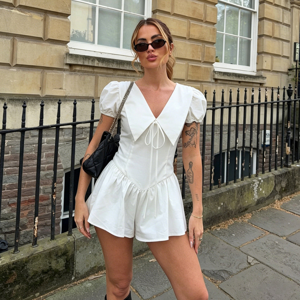 Puff Sleeve One-piece dress