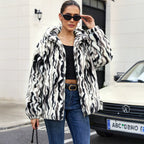 Women's Camo Faux-Fur Coat