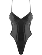 Patent Leather Bodysuit Lingerie