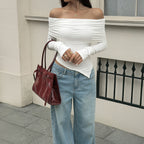 Women's Off-Shoulder Asymmetric Top