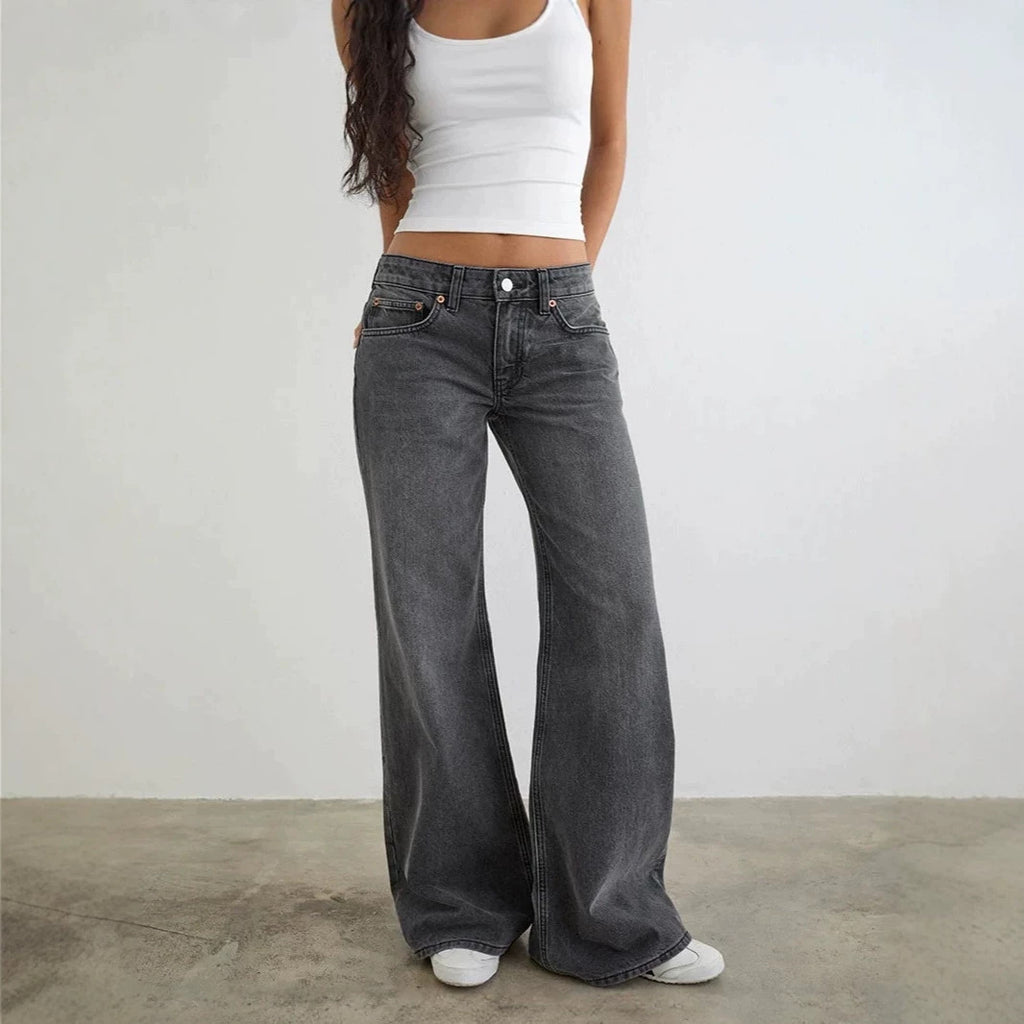 Women's Low Rise Straight Leg Jeans
