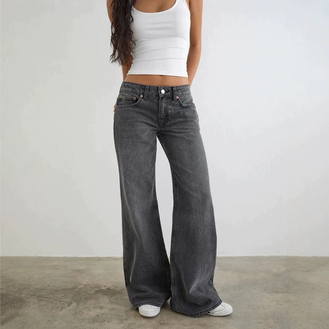 Women's Low Rise Straight Leg Jeans