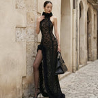 Women's Lace Backless Dress
