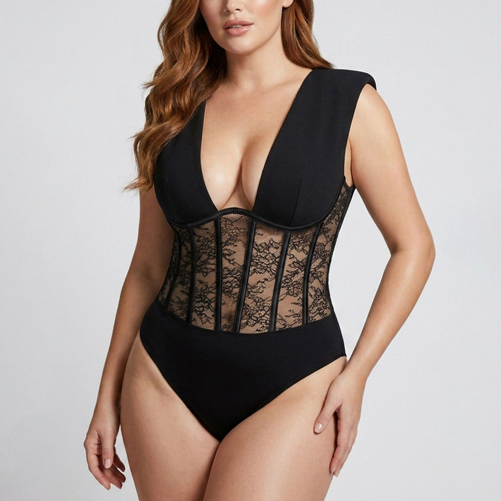 Lace Corset Back Shaping Jumpsuit