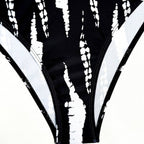 Backless Neck One-piece Swimwear