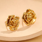 Rose Stainless Steel Stud Earrings