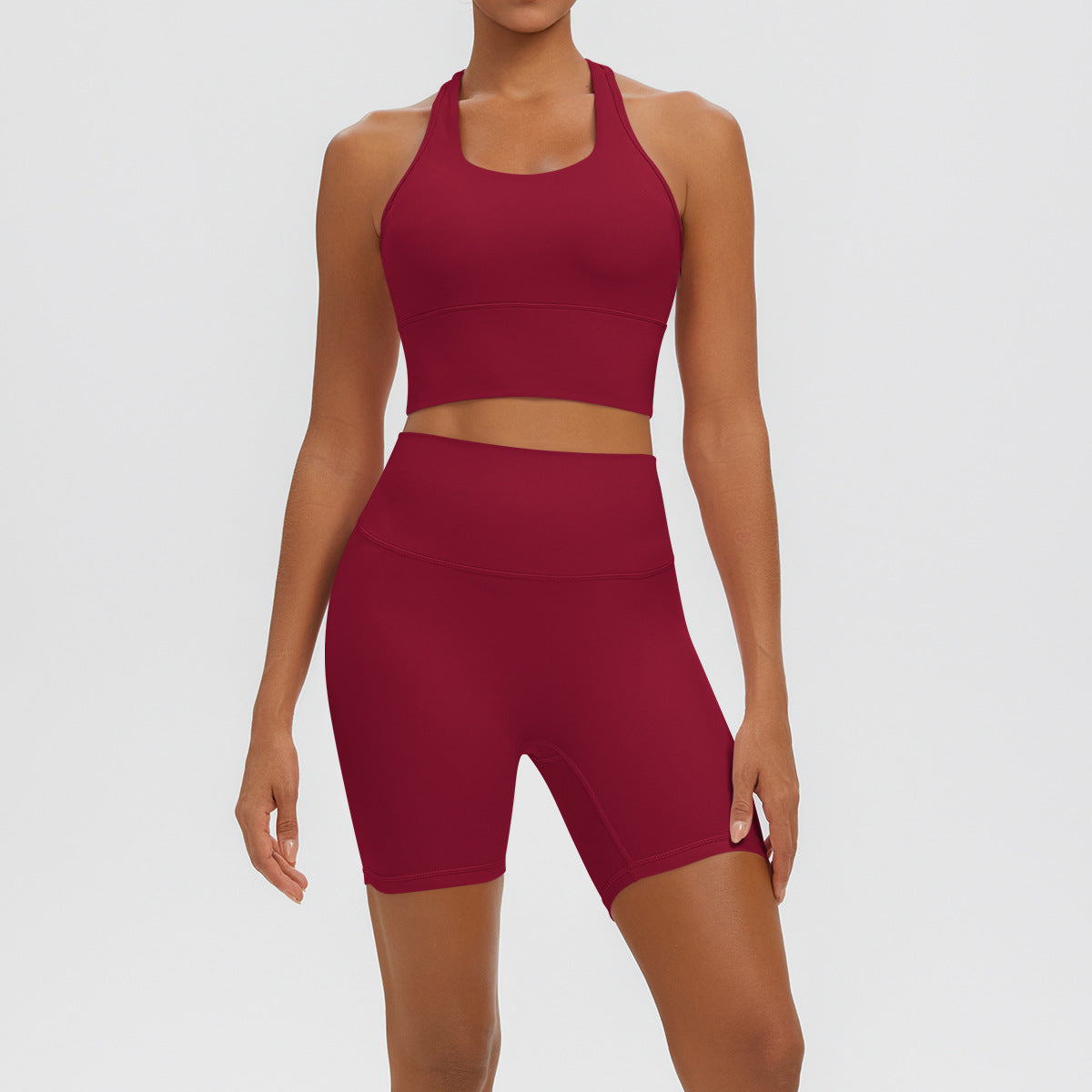Yoga Running Sports Bra and Shorts Set