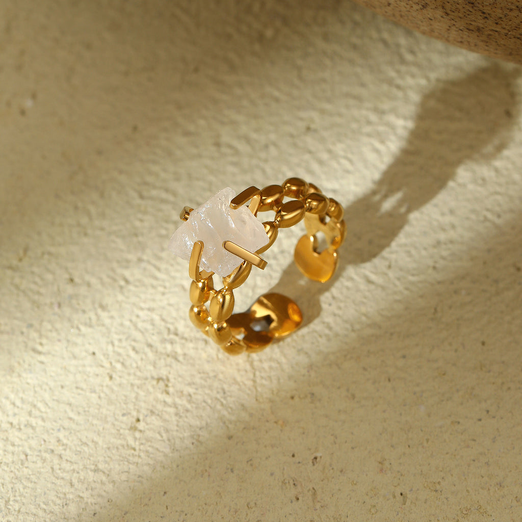 Natural Stone Open Ring