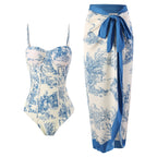 Skinny Slimming One-piece Swimwear