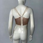 's Metal Patchwork Top Tassel Full Diamond Strap Nightclub Party Top