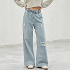 Women's High-Rise Drawstring Jeans