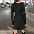 Women’s U-Neck High-Waist Bodycon Dress