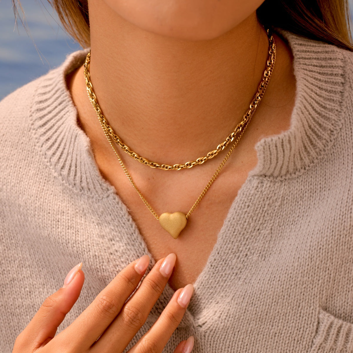 Stainless Steel Heart Necklace