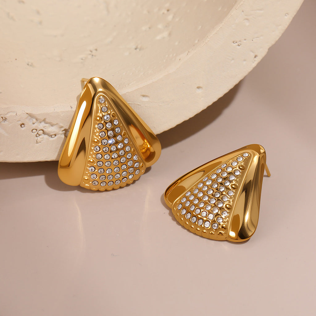 Women's Geometric Diamond Stud Earrings