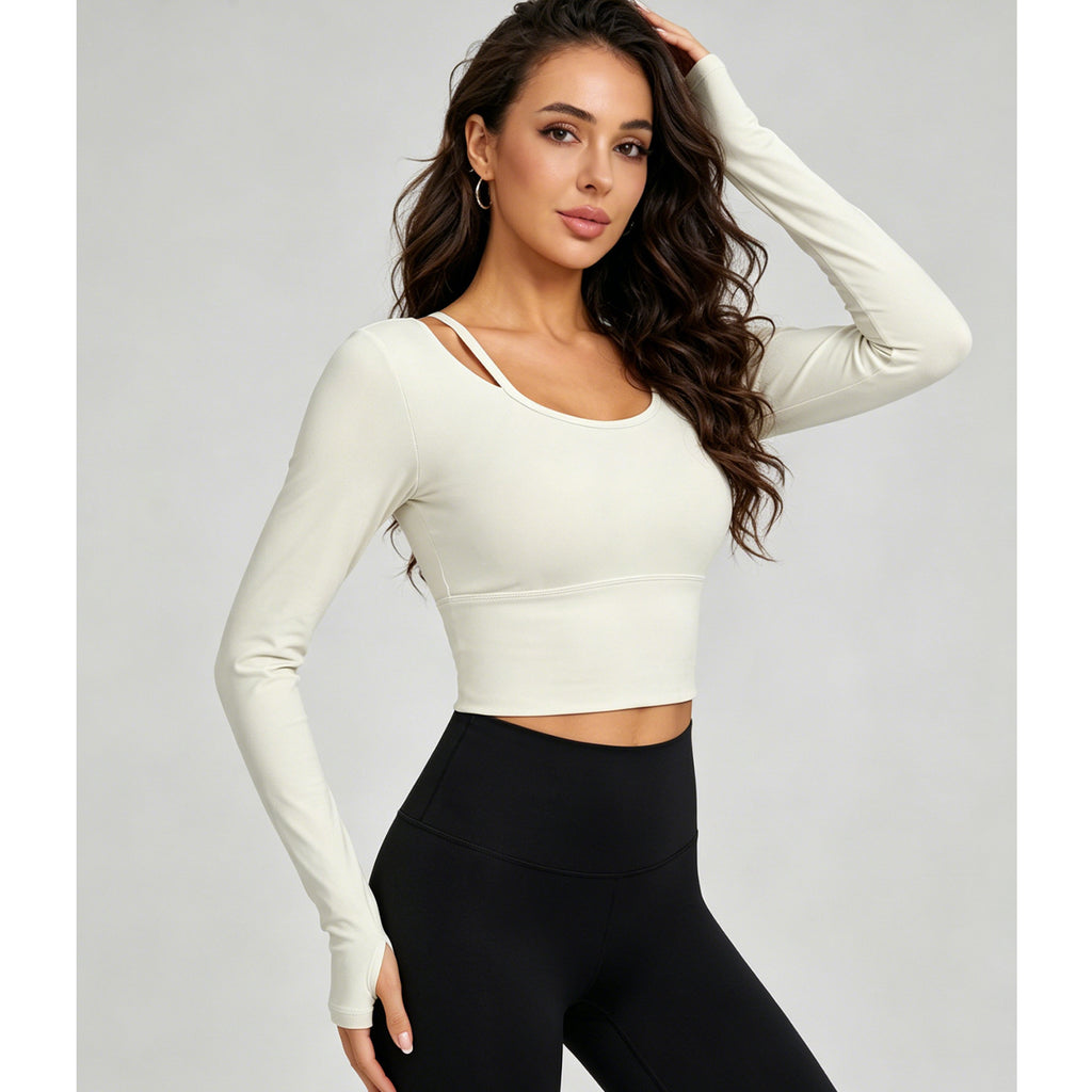 Antibacterial Long-Sleeve Yoga Top