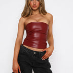Tank Top Backless Solid Color Nightclub Tube Top Vest