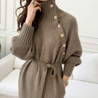 Women's Belted Midi Dress