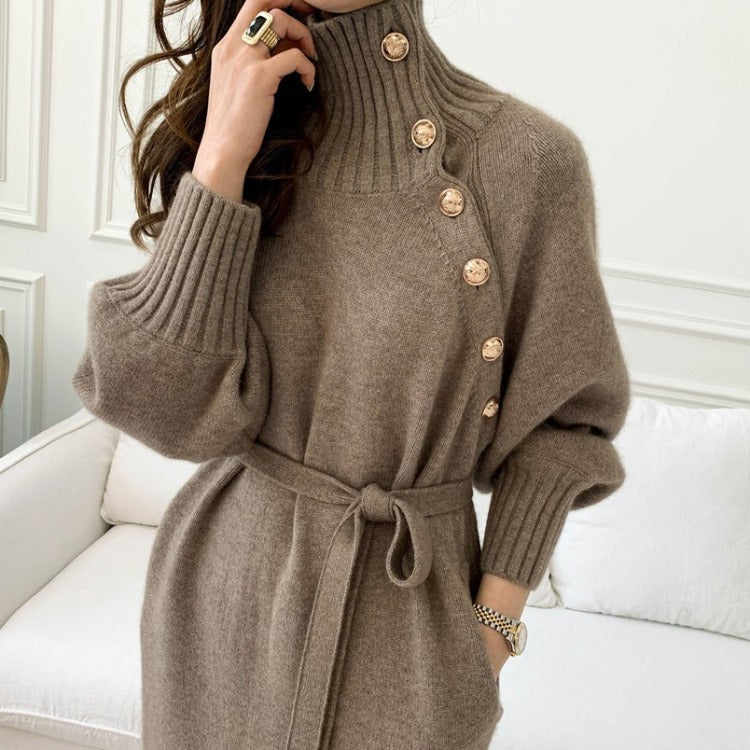 Women's Belted Midi Dress