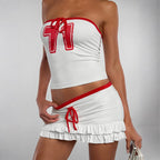 Women's Tube Top & Lace Skirt Set