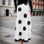High Waist Big Polka Dot French Elegant Skirt