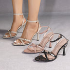 Women's Cross Strap Casual High Heels Oversized Shoes
