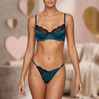 Women's Satin Lace Corset Lingerie