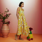 Women's Summer Sling Printed Big Swing Dress