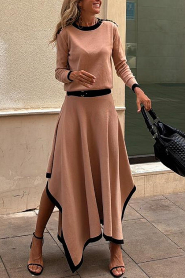 Dark Brown Two-Piece Set