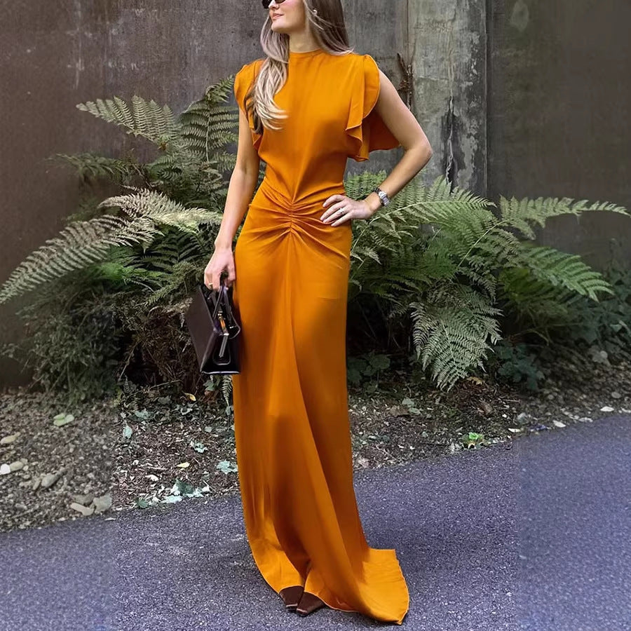 Women's Lace Satin Dress