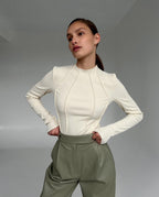 Women's Bottoming Shirt Crew Neck Tight Edge T-Shirt Tight Casual Top