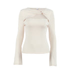 Women's Asymmetric Cutout Long Sleeve Top