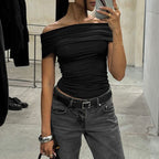 Women's Ruched Off-Shoulder Tube Top
