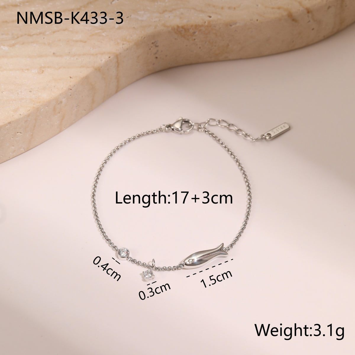 Steel Small Fish Bracelet