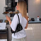 Women's White Asymmetric One-Shoulder Knit Top