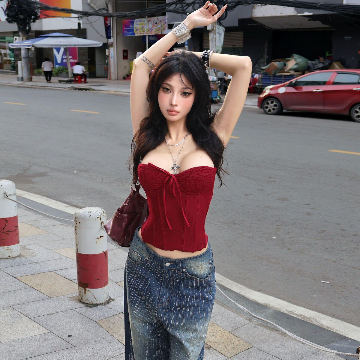 Sweet Personality High Sense Sleeveless Inner Match Vest Top