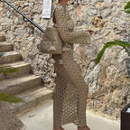 Women Clothes Sexy Hollow Out Cutout Long Sleeved round Neck Maxi Dress Holiday Beach Overskirt Crochet hook