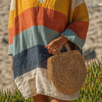 Women's Bohemian Striped V-Neck Vacation Top