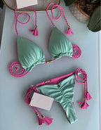 Backless Braid Bikini Swimwear
