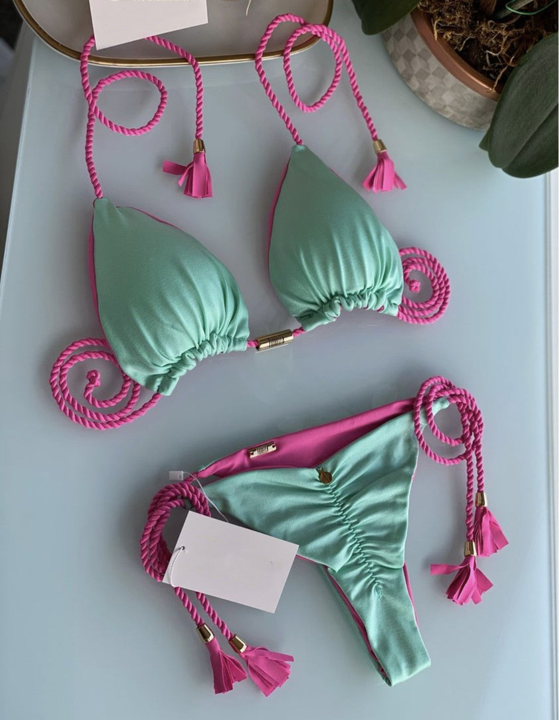 Backless Braid Bikini Swimwear
