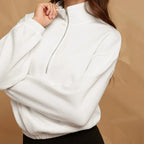 Women's Half-Zip Mid-Length Pullover Sweater