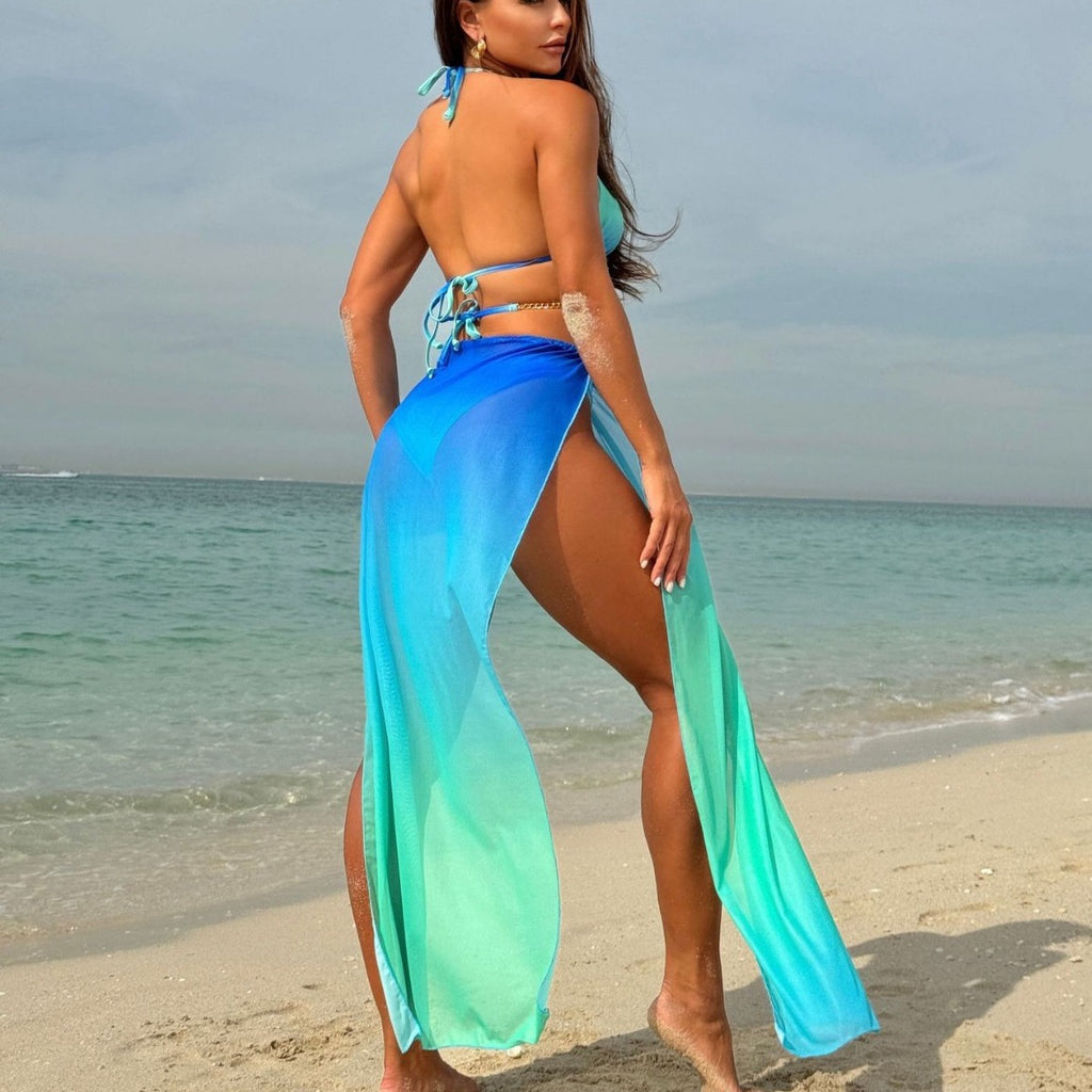 Gradient Mesh Bikini Swimwear