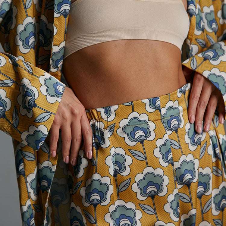 Printed Polo Shirt & Trousers Set