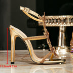 Women's 's Rhinestone Floral Stiletto Sandals