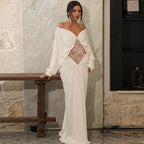 Women's Lace Off-Shoulder Long Sleeve Dress