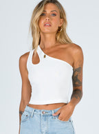 Popular Top Solid Color Sexy Oblique Shoulder Strap All-Match Vest Women Clothing