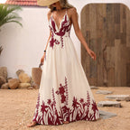 Women's Backless Floral Dress