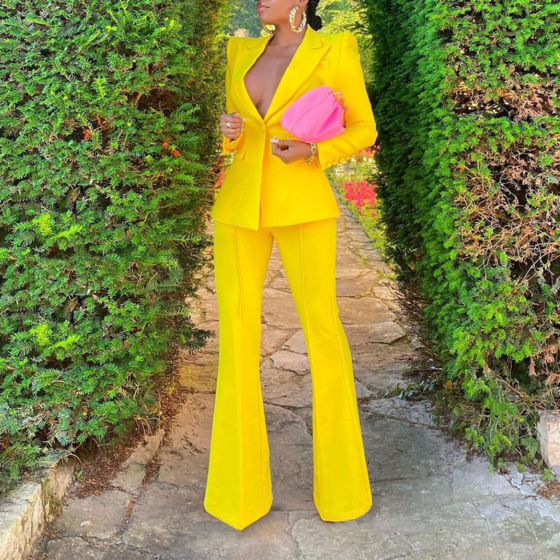 Women's Autumn Elegant Slim Casual Coordinated Two-Piece Set